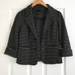Cynthia Rowley Striped Jersey Knit Blazer Jacket